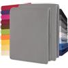 CelinaTex Lucina lenzuolo elasticizzato cotone 2er-Set 90x200-100x200 cm grigio scuro