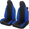 Auto Accessori Lupex Coprisedili auto compatibili con Smart fortwo, 450 451 e 453, 1 2 3 Serie, Tessuto Policotone (Nero - Blu Royal)
