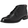 Tommy Hilfiger Uomo Stivali Bassi in Pelle, Nero (Black), 44