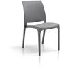 PAZZO DESIGN Sedia Alberto set da 4 sedie Grigio, Polipropilene
