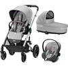 Cybex Gold - Cybex Gold Trio New Balios S Lux Lava Grey Telaio Silver Con Aton S2