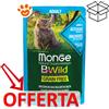 Monge Cat Bwild Grain Free Adult Bocconcini Acciughe - Bustina Da 85 Gr - CONFEZIONE RISPARMIO