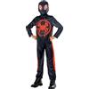 Bristol Novelty Rubies Costume Miles Morales Spider-verse classico per ragazzi e ragazze, tuta stampata e maschera, ufficiale Marvel per Carnevale, Halloween, Natale e compleanno