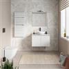 DEGHI Mobile bagno portalavabo sospeso con ante 80 cm bianco opaco e specchio - Cuki