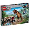 LEGO Jurassic World L'Inseguimento del Dinosauro Carnotaurus con Elicottero e Camioncino, Giocattoli per Bambini dai 7 Anni in su, 76941