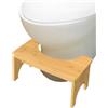 MAGIC SELECT Sgabello per Bagno in Legno, Gradino Ergonomico per WC, Sgabello Poggiapiedi Fisiologico, Multifunzionale. Aiuta la Postura Naturale della Deposizione e Allevia l'intestino per Bambini e Adulti.