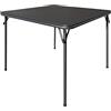 KAIHAOWIN Tavolo Quadrato Pieghevole 80 x 80 cm, da Gioco per 4 Persone, da Giardino Uso Versatile, Interno ed Esterno, Nero