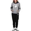 Generic Tuta da donna con cappuccio con stampa a zampa di gatto e sport, pantaloni, set di felpe di grandi dimensioni, lungo e caldo, con tasche, felpa spessa e spessa, chic, per felpe