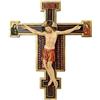 DRW Crocifisso stile bizantino in resina dipinta a mano 25x3x30 cm