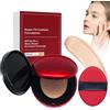 KUIRUNRX® Correttore Air Cushion CC, Fondotinta Air Cushion, Fondotinta a lunga durata, Completamente Impermeabile, Idratato, Senza oli per Tutti i Tipi di Pelle Finitura Naturale Opaca (21N)