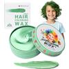 HUMSUBY Colorazione dei Capelli Temporanea Verde per Bambini e Adulti, Instant Dye Pomata Styling Crema per Feste e Acconciature