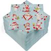 HEKU 100 tovaglioli a 3 veli, 33 x 33 cm, motivo pupazzo di neve, assorbenti e pratici, ampia scelta, ideali per occasioni speciali