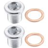 QUARKZMAN 2pz M16x1.5 Acciaio Motore Olio Scarico Tappo Vite con Guarnizione per Nissan