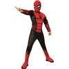 Rubie's Rubie?s - Costume ufficiale di Spider-Man No Way Home, lussuoso, per bambini, colore: rosso e nero, costume a tema supereroi per bambini, Size L / 7-8 Years