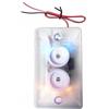 Taikuwu Sirena per flash tubolare cablato, 120 dB, allarme sonoro esterno da 12 Volt con luce LED rossa e blu lampeggiante per sistema di sicurezza domestico, protezione sistema di allarme