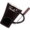 Fenteer Tazza per Fonduta con Forchetta, 130ML, Scalda Latte per Fonduta di Cioccolato, Mini Bruciatore Resistente al Aalore, Pentola Calda per Sciogli Cioccolato, Formaggio, Caramelle, Burro, Marrone