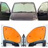 Covprotec Parasole Parabrezza Auto Parasole Interno Compatibile con Ford Tourneo Custom (2012- Date)(Set Completo Lwb + Portellone Posteriore) Dorso Arancione Fluorescente,Reversibile e Termico