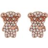 Emporio Armani Orecchini da donna in ottone con chiusura a perno, Rosa Blush