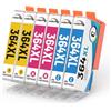 colorfly 364XL Cartucce Compatibili per 364 364 XL Cartucce a Colori per Photosmart 5520 5510 5520 5524 6520 5515 7520 Deskjet 3520 Officejet 4622 (2 Ciano, 2 Magenta, 2 Giallo)