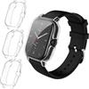 iVoler 3 Pezzi Cover e Pellicola Protettiva per Amazfit GTS 2 / Amazfit GTS 2e, Copertura Completa Custodia Trasparente, Ultra Sottile Morbida TPU Anti-Graffio Protezione Schermo Antiurto Case