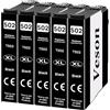 Veson Cartucce stampante compatibili per Epson 502 502XL per Epson Expression Home XP-5100 XP-5105,WorkForce WF-2860DWF WF-2865DWF (5 Nero)