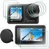 FiTSTILL Confezione da 9 pellicole protettive in vetro temperato ultra sottile da 0,3 mm durezza 9H e protezione dell'obiettivo per DJI Osmo Action 4 - Totale 3 Set - Accessori Action Camera