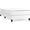 AUVYI Letto a molle, letto imbottito, letti, struttura, camera da letto 100x200 cm, bianco telaio letto in ecopelle