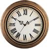 Plumeet Orologio da Parete Retrò, Orologio Numeri Romani Silenzioso Classico da 25cm Senza Tick, Adatto per Decorare Soggiorno, Camera da Letto, Alimentazione a Batteria