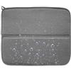 Westmark Tappetini scolapiatti - Tappetino scolapiatti in microfibra molto assorbente, set di 2, piatti puliti senza macchie d'acqua, ripiegabile salva spazio, grigio - 36 x 44 cm