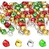 NUOGUAYI Campanellini, 50 Pezzi Campanelle Natalizie, mini campane natalizie, Metallo Campanellini, Campanelli Natalizi, Campanellini Sonagli Piccoli, Per la Decorazione di Ornamenti Per Feste di Natale DIY