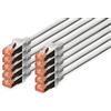 DIGITUS Cavo LAN Cat 6 - 1m - 10 pezzi - Cavo di rete RJ45 - S/FTP schermato - Compatibile con Cat 6A e Cat 7 - Grigio
