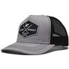 Surf Monkey DRESSED IN MUSIC PLAY WITH ME Cappello Tipo Trucker - Surf Monkey® - Visiera Curva - Toppa Cucita Parte Frontale - Chiusura Regolabile Snapback - Grigio/Rosso