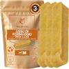 Wildfang® Yak Chews Stile Churpi, Formaggio Himalayano 65-78g, set da 3 | Osso da Masticare Duro come Formaggio di Yak - Bastoncini Dentali Igiene Orale, Snack Premio Addestramento, Cani 15-25 kg