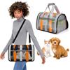 PETCUTE Trasportino per Cani e Gatti,Pieghevole Borsa per Cani Piccola Taglia con Guinzaglio di Sicurezza,Riflettente,Trasportino per Animali Approvato Dalla Compagnia Aerea con Tappetino Rimovibile