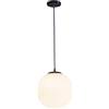 FAZRPIP Lampada a Sospensione Moderna a Forma di Globo Lampada a Sospensione Singola in Vetro Bianco Lampada a Sospensione a Sospensione per Soggiorno con Isola da Cucina sopra lavabo e Bagno