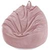 Mateju Pouf Poltrona a Sacco, Pouf Letto Singolo Morbido, Pouf Sacco di Fagioli Senza Riempimento, Pouf Poltrona di Fagioli per Adulti e Bambini, per Interni Esterni e Cantiere (S,Rosa)
