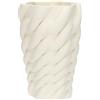Rituali Domestici - Vaso Deco Intreccio M in ceramica, 18x18cm, profondità 28cm, collezione Trama