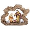 DRW Mistero classico da 1 pezzo con bambino in resina dipinta a mano e portale in legno 20x14 cm