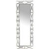 DRW Specchio da parete rettangolare argento 49 x 3 x 136 cm, interno: 30,5 x 118,5 cm
