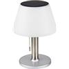 ito electronics Lampada da tavolo solare per interni ed esterni, 3 livelli, 4-8 ore, luce bianca calda, luce LED argento