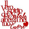 Declea Scritta da Appendere Natale nel Cuore - Decorazione murale da Parete Natalizia per Salotto, Cucina, Camera da Letto