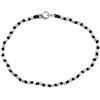 Spadarella Gioielli VLNET ® | Bracciale Spadarella Unisex | Argento 925 + Cotone Nautico Nero | Pepite Diametro 3 mm | Fatto a Mano in Italia | Lunghezza 19 cm