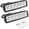 Indrnif 2 Fari Da Lavoro A Led Per Fuoristrada, 18 W, 12 V, 6000 K, Ip67, Impermeabili, Per Trecker Escavatore Suv, Utv, Atv, Camion