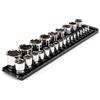 TEKTON Set di chiavi a bussola a 6 punte da 1/4, 3/8, 1/2 pollici con binari, 26 pezzi (5/32-1-1/2) | SHD99204