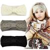 INFOMAG Fascia Capelli Donna Invernale, Fasce per Capelli Lavorata a Maglia, Cerchietti Fasce Moda Donna, Fascia Invernale Elastica (Nero Grigio e Beige)
