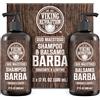 Viking Revolution - Shampoo Barba Uomo - Include Balsamo con Oli di Argan e Jojoba - Ammorbidisce, Lenisce e Rinforza la Barba - Oud Maestoso - 2x500 ml