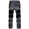 Duohropke Pantaloni softshell da uomo, impermeabili, antivento, da trekking, invernali, con calda imbottitura, per escursioni, sci, trekking, grigio scuro, XL