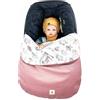 BABEES Coprigambe coprigambe per ogni ovetto, seggiolino auto, coperta universale, chiusura elastica regolabile (rosa)