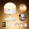 Dehobo Lampadina Ricaricabile USB-C con Telecomando - E27 Lampadine a Batteria Senza Fili 9W 12 Colore Dimmerabile - Magnetica LED Lampada con Funzione di Timing Luce di Emergenza