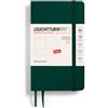 LEUCHTTURM1917 370685 Agenda settimanale Pocket (A6) 2025, copertina morbida, verde foresta, inglese